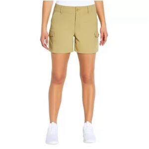Women's Eddie Bauer Cargo Pocket Shorts Khaki Size 10 Hiking Gorpcore Camping